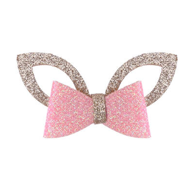 

Glitter Sequins Rabbit Ear Bow Barrettes Kids Girls Party Hair Clip Hairpin