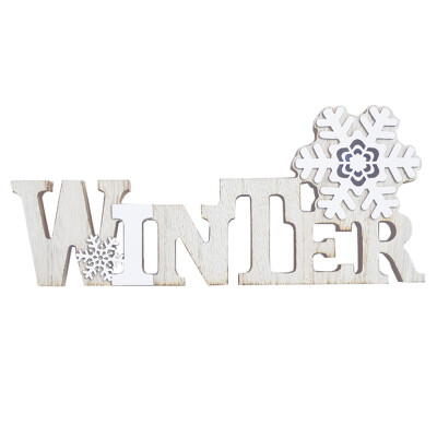 

〖Follure〗Christmas Letter Decorations Wooden Shapes Ornaments Craft Xmas Gifts