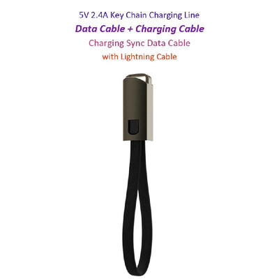 

Data Cable Lightning Charging Cable Keychain Charging Sync Data Line Portable Fashion Cord for iPhone iPad
