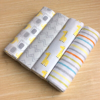 

4pcslot Newborn Baby Bed Sheet Bedding Set 76x76cm For Newborn Crib Sheets Cot Linen 100 Cotton Flannel Printing Baby Blanket