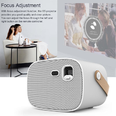 

WANBO S5 Mini DLP Projector Portable Video Projector Home Theater Dual Band WiFi Android 50 Dual 5W Speaker Full HD Projector