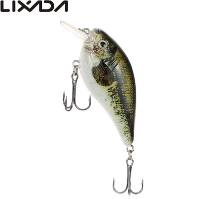 

Lixada 75mm13g Crank Fishing Lure Hard Bait with Hooks Fishing Metal Ball Tackle