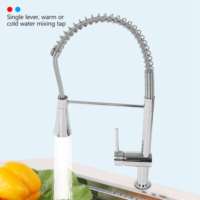

Kitchen Sink Single Handle Mixing Faucet with Pull Out Spray Hose Hot Cold Water Mixer Tap Kitchen Sink Faucet Kitchen Faucet