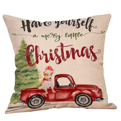 

〖Follure〗Merry Christmas Pillow Cases Cotton Linen Sofa Cushion Cover Home Decor