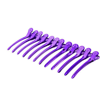 

12pcs Hair Clips Pro Hairdressing Beak Mouth Sectioning Clip Duckbill Clamp