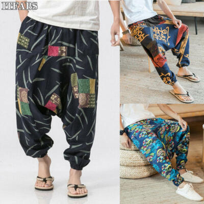 

Mens or Womens Harem Pants Hippie Aladdin Bohemian Boho Baggy Gypsy Trousers New