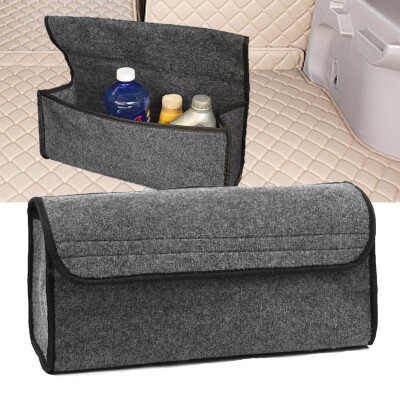 

Car Trunk Organizer Storage Bag Box Cargo Portable Gray Woolen Felt