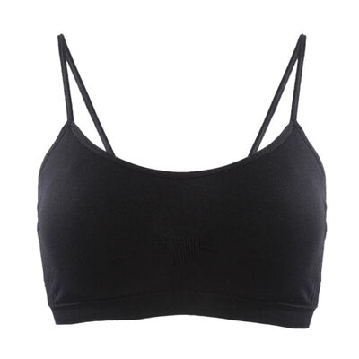 

Training Sport Bra Women Gym Running Crop Top Black Padded Criss Cross Back Yoga Bra Breathable Wirefree Sport Bra