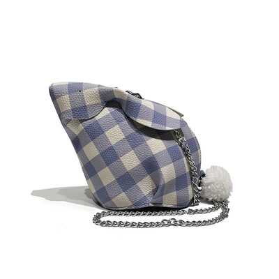 

Cute Rabbit Childrens Bags Women Mini Messenger Bags Animal Crossbody Bags PU Leather for Girls Chains Brand Designer Hairball
