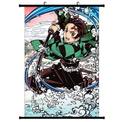 

Demon Slayer Kimetsu no Yaiba Poster Prints Anime Scrolls Poster Banners for Collect Home Wall Bedroom Decoration