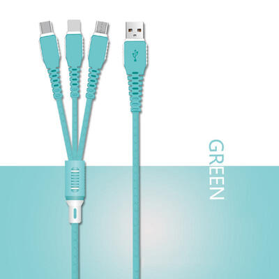 

Applicable To One To Three Data Cable IPhone6 ​​Apple Huawei Type-c Three-in-one Car Android Charging Cable-12m