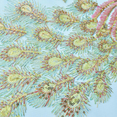 

Siaonvr Blossom Peacock Applique Clothing Embroidery Patch Sticker Iron Sew Cloth DIY WH