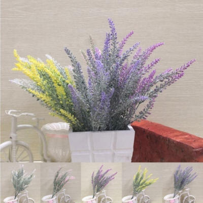 

1x Artificial Bouquet Lavender Fake Flowers Plastic Home Wedding Party Decor
