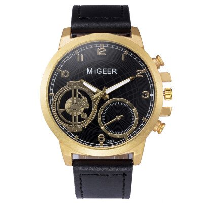 

〖Follure〗MIGEER High-End Fashion Mens Stainless Steel Watch Analog Alloy Quartz Watch