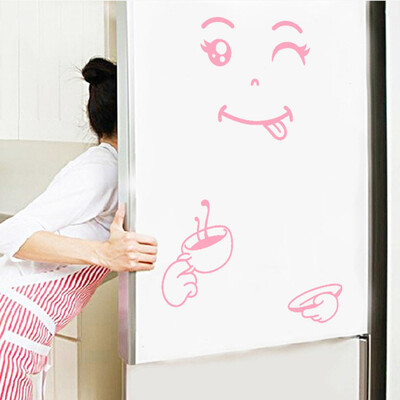 

〖Follure〗Cute Sticker Fridge Happy Delicious Face Kitchen Fridge Wall Stickers Art