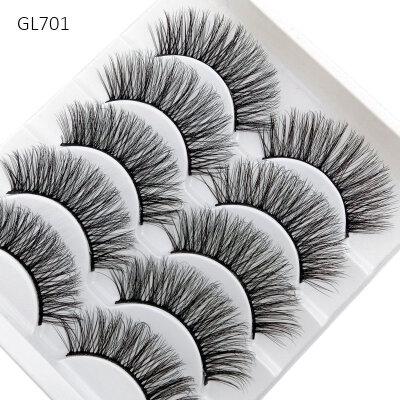 

5 pairs natural false eyelashes fake lashes long makeup 3d mink lashes eyelash extension mink eyelashes for eyes beauty