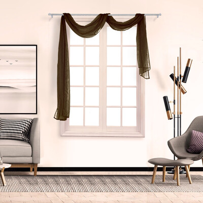 

Toponeto 1Pcs Voile Curtain Swags All Colours Pelmet Valance Net Curtains Voile Swag