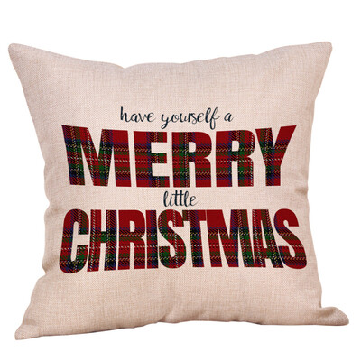 

Siaonvr Christmas Pillow Case Glitter Cotton Linen Sofa Throw Cushion Cover Home Decor