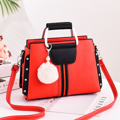 

Baggage ladies fashion handbags simple large capacity slanting shoulder-hugging one-shoulder color bump bag in summer