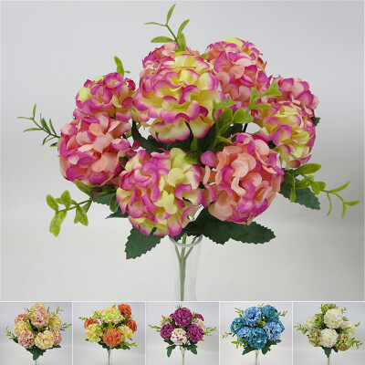 

Artificial Hydrangea Silk Flower Bouquet Home Garden Wedding Party Floral Decor