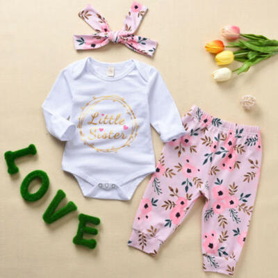 

Cute Newborn Infant Baby Girl Outfits Clothes Romper Bodysuit Pants Legging Set