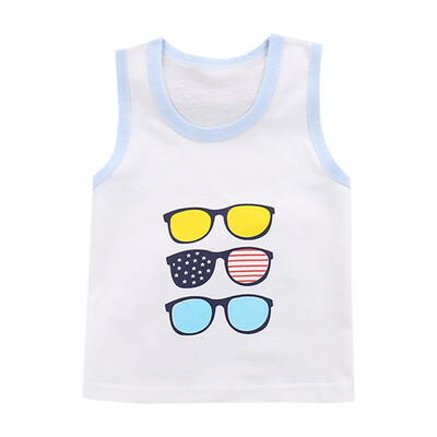 

Kids Underwear Model Cotton Girls Cartoon Tops Solid Color Girls Vest Children Singlet Tops Undershirt