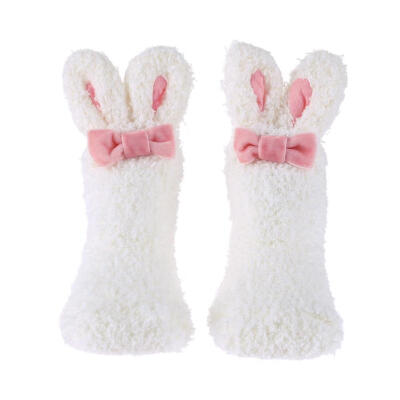 

Cute Rabbit Winter Thicken Baby Socks Anti-Slip Coral Velvet Girls Socks