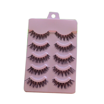 

5 Pairs Fake Eyelashes Natural Black Long Sparse Cross False Eyelashes Fake Eye Lashes Long False Extensions Makeup Tools