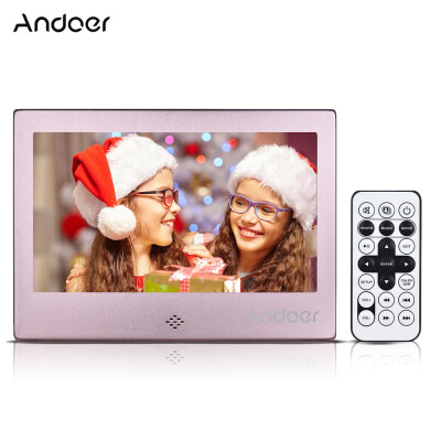 

Andoer 7" LED Digital Photo Frame 720P VideoMusicCalendarClockTXT Player 1024 600 Resolution Metal Frame with Remote Control