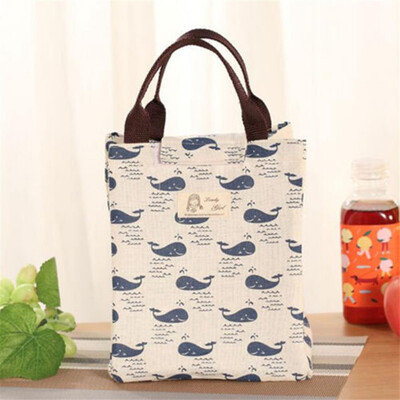 

Hot Animal Printed Insulated Cotton Cooler Picnic Lunch Bag Thermal Food Tote P