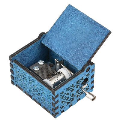 

Vintage Wooden Theme Song Music Box Hand-operated Carved Engraving Music Case Creative Holiday Birthday Gifts for Kids Wooden Musi