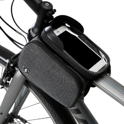 

Bike Top Tube Bag Cycling Front Frame Bag Bike Bicycle Touchscreen 6 INCH Phone Pouch