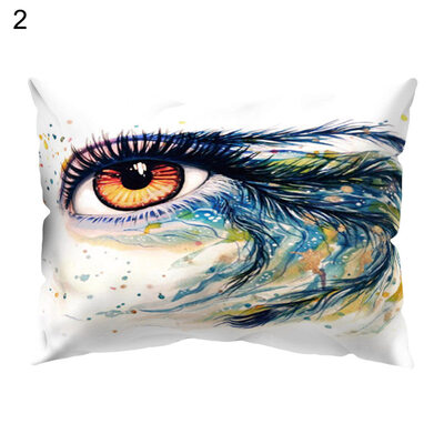 

Modern Colorful Eye Print Pillow Case Sofa Waist Throw Cushion Cover Home Decor