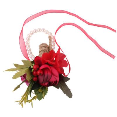 

Simulation Flower Headband Wreath Baby Girls Kids Wedding Floral Wrist Ring