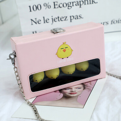 

Tailored Women Small Fresh Transparent Cute Chick Shoulder Bag Chain Wild Messenger