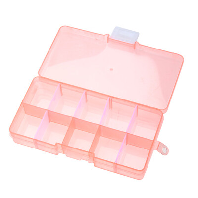 

10 Grid Splited PP Plastic Storage Box Jewelry Small Components Hardware