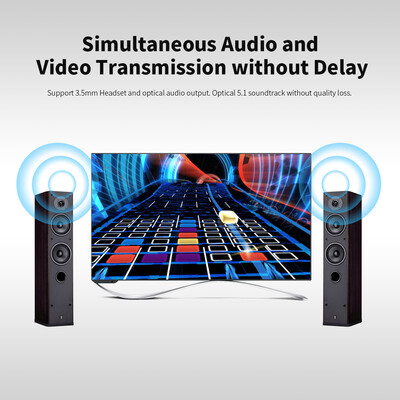 

HD to DVI Converter Coaxial 35 Audio Analog&Digital Signal Adapter with 35mm Jack for DVD STB Playstation