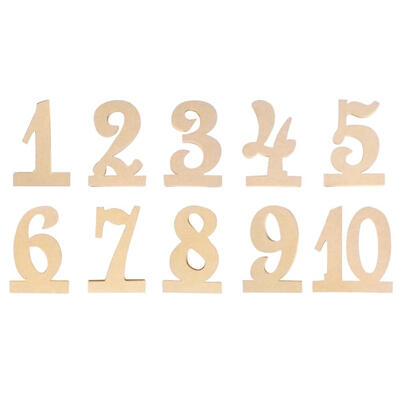 

10pcs Rustic 1-10 Wood Table Numbers Tag Wedding Party Seats Numberic Signs