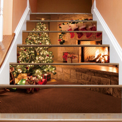 

Toponeto Christmas Decoration Stair Stickers Christmas Stairs Stickers Wall Stickers