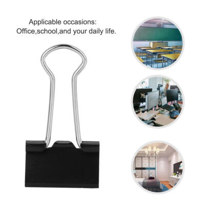 

Greensen Metal Clips Paper Clip Long Tail Binder for Documents Office School 19mm Black 40pclot