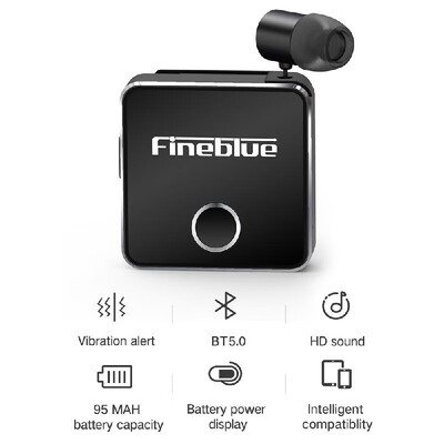 

Fineblue F1 Bluetooth 50 Headphones Clip-on Wireless Headphone Cable Retractable Earphone Music Headsets Vibration Alert Hands-fr