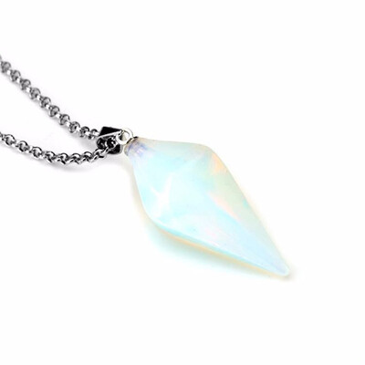 

Fashion choker necklace women Hexagonal columns of natural stone pendant 8 colors tapered crystal color