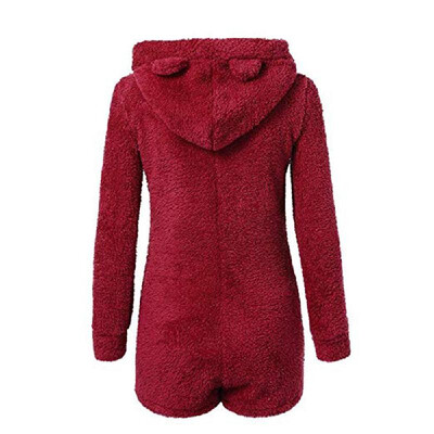 

Women Winter Fall Velutum Nighty Soft Cute Long-Sleeved Plush Jumpsuit Sweety Lovely Pajamas Comfortable Home Clothes