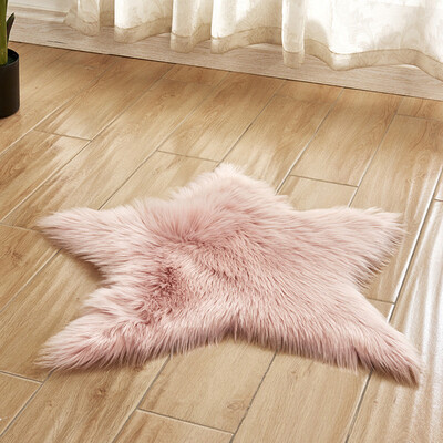 

Toponeto Pentagram floor mat Non Slip Rug Mats Hairy Soft Fluffy Faux Fur Carpet Mat Home