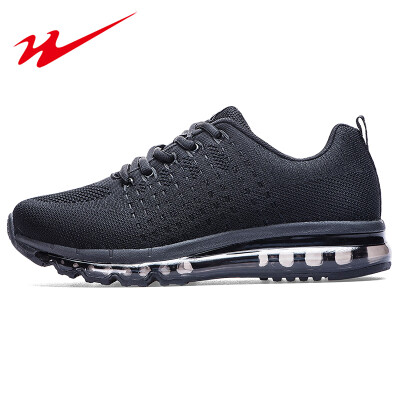 

Double star mens shoes sports shoes fly woven non-slip casual shoes autumn&winter models comfortable cushioning full palm cushion running shoes 9216-1 cool black 42