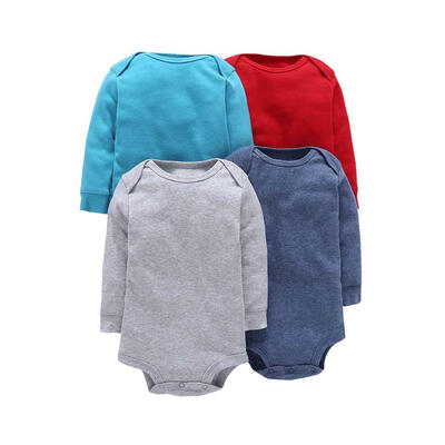 

4pcs Kid Baby Print Rompers Jumpsuit Newborn Long Sleeve Casual Clothes Set