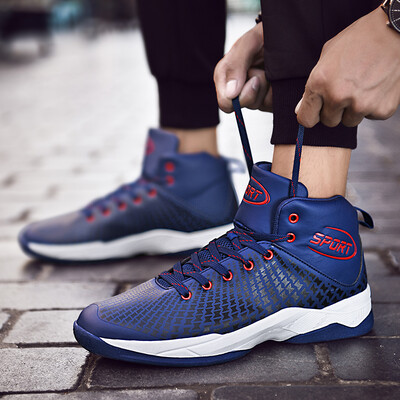 

Students Yuanyang basketball shoes mens shoes light breathable high-side wear-resistant non-slip basketball shoes shock-absorbing