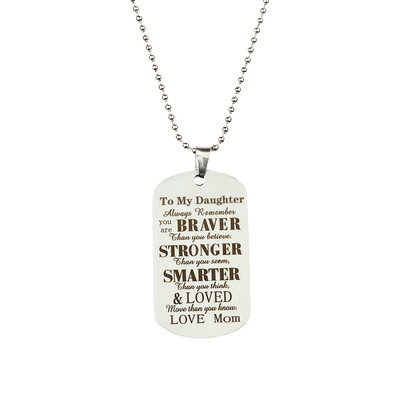 

to My Son Daughter Necklace from Mom Dad Stainless Steel Pendant Necklace Best Graduation Wedding&Birthday Gifts