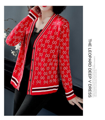 

Cardigan sweater 2018 autumn wear Korean version of fashionable loose look thin autumn winter sweater womens coat