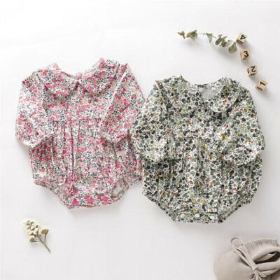 

Newborn Infant Baby Girls Long Sleeve Floral Romper Bodysuit Jumpsuit Clothes
